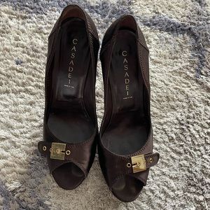 Casadei Open-Toe Platform  Heels